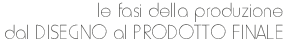 le fasi della produzione - dal disegno al prodotto finale